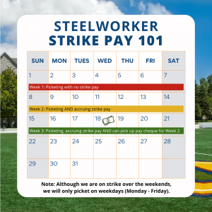 Visible Strike Pay Calendar